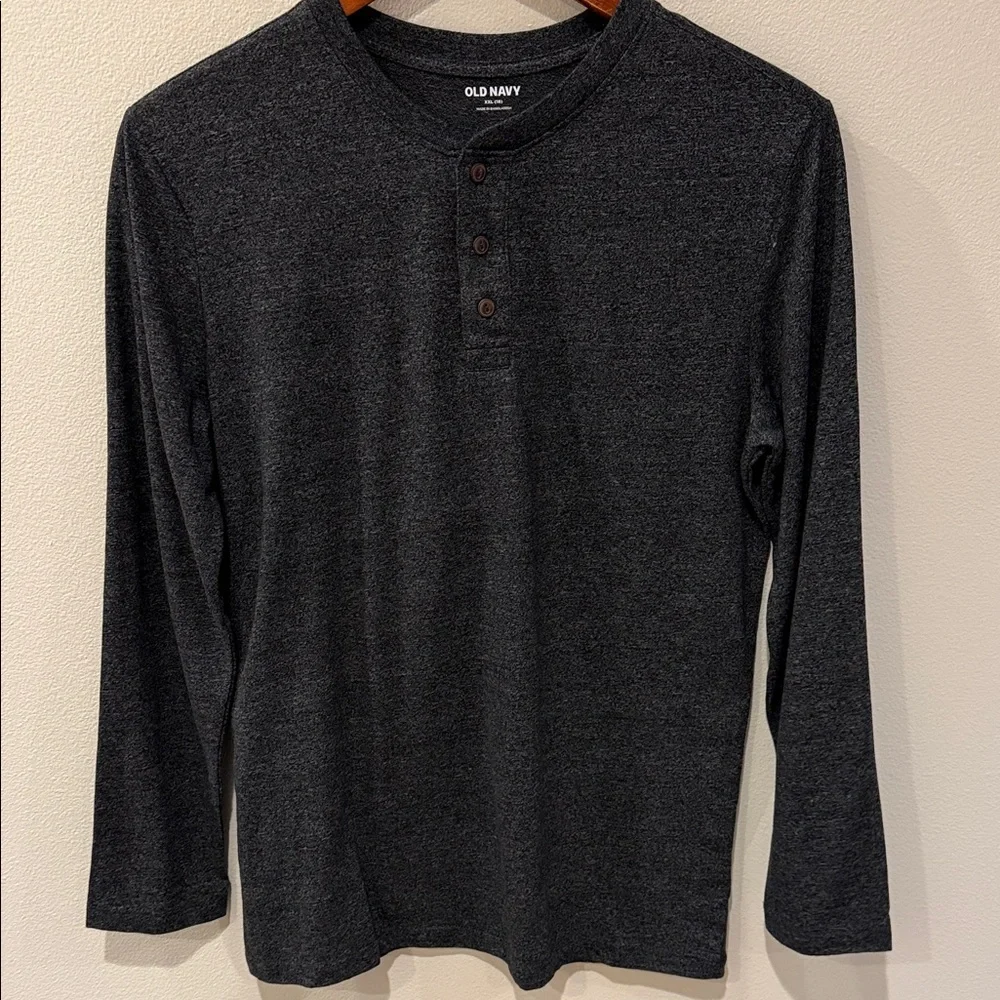 Old Navy Boy’s Charcoal Henley Shirt NWT